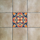 Wiederbesuchte mexikanische Volkskunst Fliese