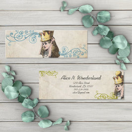 Wiedereinführung der Vintagen Illustration Girl Cr Mini Visitenkarte