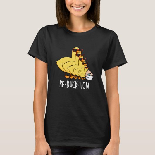 Wiederentführung von Funny Animal Duck Pun Dark BG T-Shirt (Vorderseite)