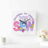 Wiedererlangen meiner Sanität Quadratische Wanduhr (Zuhause)