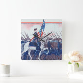 Wiedererlangt: Eine philippinische Kriegsgeschicht Quadratische Wanduhr (Zuhause)