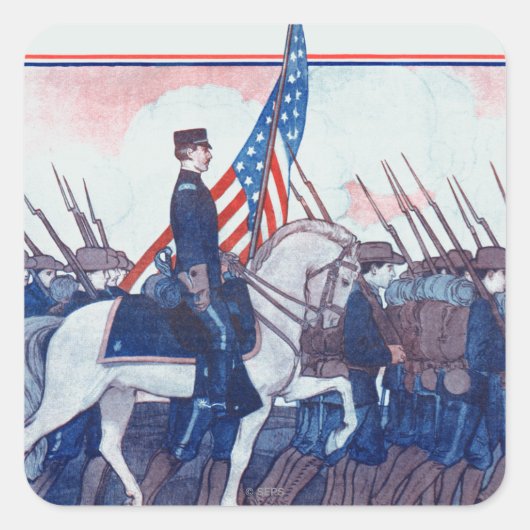 Wiedererlangt: Eine philippinische Kriegsgeschicht Quadratischer Aufkleber (Vorderseite)