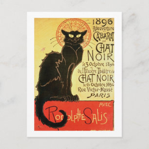 Wiedereröffnung des Chats Noir Cabaret, 1896 (Farb Postkarte