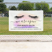 Wiedereröffnung Schönheitssalon hellweiße Lashes P Banner (Insitu)
