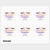 Wiedereröffnung Schönheitssalon hellweiße Lashes P Runder Aufkleber (Blatt)