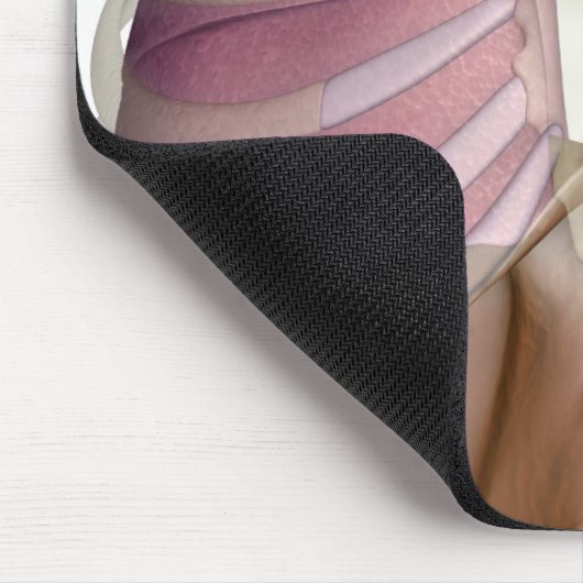 Wiedergabe 3d des Atmungssystems Mousepad (Ecke)