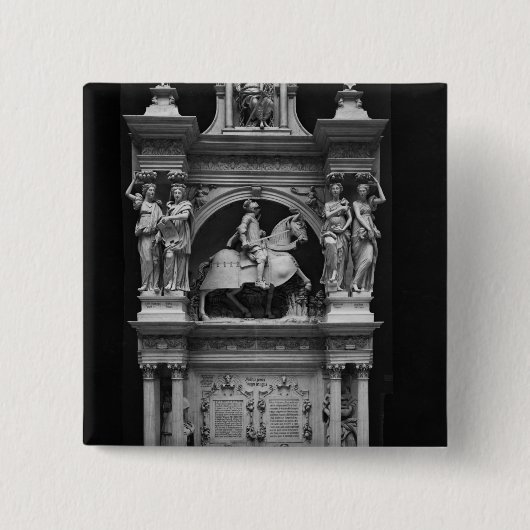 Wiedergabe des Grabs von Louis de Breze Button (Vorderseite)