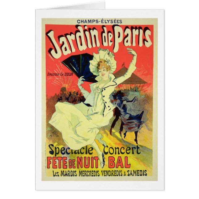 Wiedergabe einer Plakat-Werbung das 'Jardin d (Vorne)