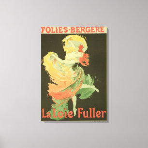 Wiedergabe einer Plakat-Werbung 'Loie Fuller Leinwanddruck