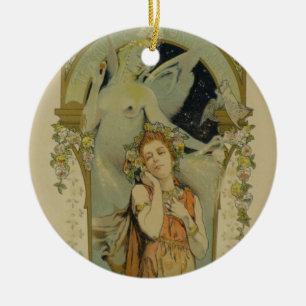 Wiedergabe einer Plakatwerbung die Oper 'ich Keramik Ornament