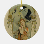 Wiedergabe einer Plakatwerbung die Oper 'ich Keramik Ornament (Hinten)