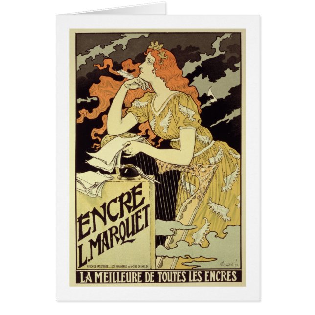 Wiedergabe einer Plakatwerbung 'Marquet Ink (Vorne)
