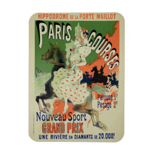 Wiedergabe einer Plakatwerbung 'Paris-Kurs Magnet