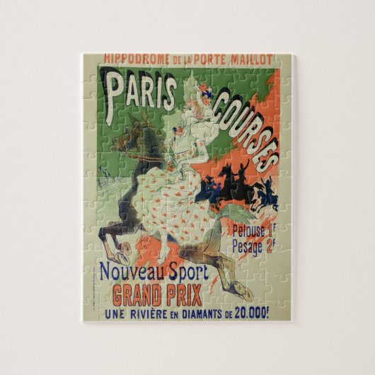 Wiedergabe einer Plakatwerbung 'Paris-Kurs Puzzle (Vertikal)
