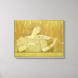 Wiedergabe einer Plakatwerbung 'Violine Lesso Leinwanddruck