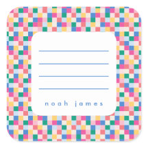 Wiedergabe von Multicolor-Blöcken-Aufkleber