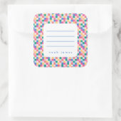 Wiedergabe von Multicolor-Blöcken-Aufkleber Quadratischer Aufkleber (Tasche)