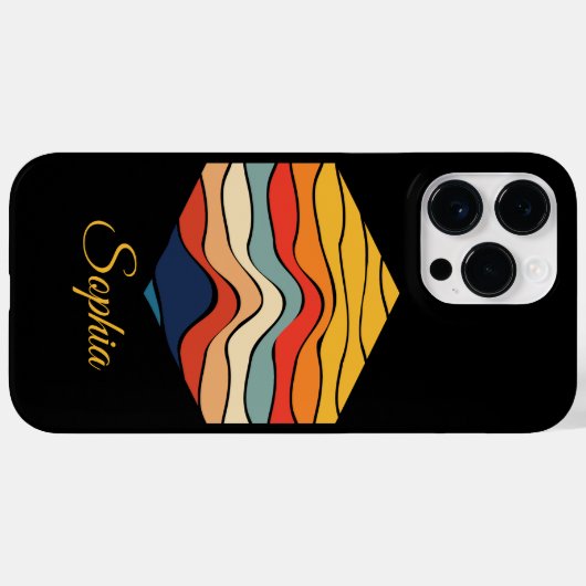 Wiedergabe von Retro-Regenbogenstreifen für benutz Case-Mate iPhone Hülle (Rückseite (Horizontal))