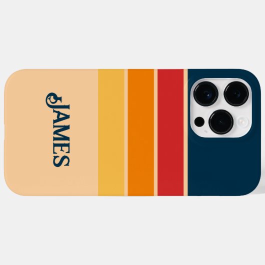 Wiedergabe von Retro-Regenbogenstreifen für benutz Case-Mate iPhone Hülle (Rückseite (Horizontal))