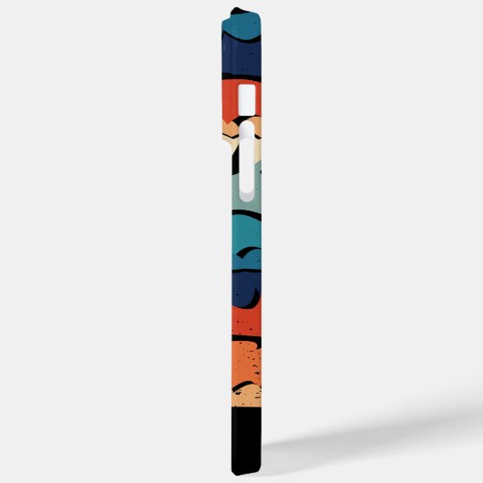 Wiedergabe von Retro-Regenbogenstreifen für benutz Case-Mate iPhone Hülle (Rückseite / Links)