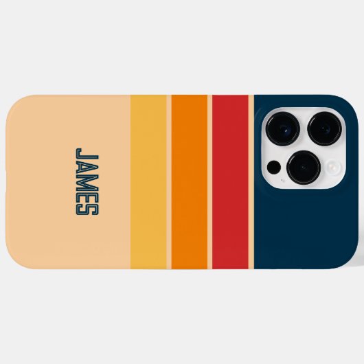 Wiedergabe von Retro-Regenbogenstreifen für benutz Case-Mate iPhone Hülle (Rückseite (Horizontal))