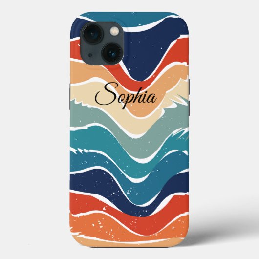 Wiedergabe von Retro-Regenbogenstreifen für benutz Case-Mate iPhone Hülle (Rückseite)