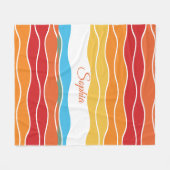 Wiedergabe von Retro-Regenbogenstreifen für benutz Fleecedecke (Vorderseite (Horizontal))