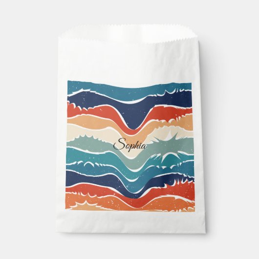 Wiedergabe von Retro-Regenbogenstreifen für benutz Geschenktütchen (Vorderseite)