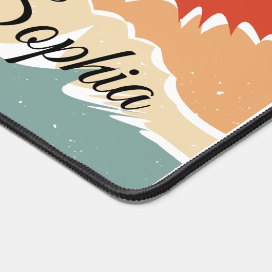 Wiedergabe von Retro-Regenbogenstreifen für benutz Schreibtischunterlage (Ecke)