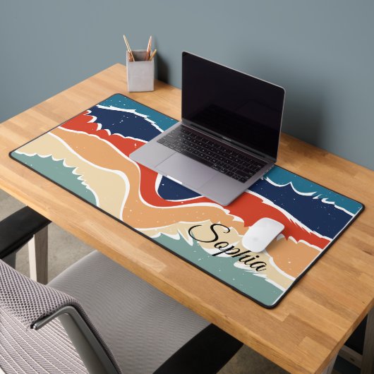 Wiedergabe von Retro-Regenbogenstreifen für benutz Schreibtischunterlage (Büro 2)