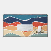 Wiedergabe von Retro-Regenbogenstreifen für benutz Schreibtischunterlage (Tastatur & Maus)