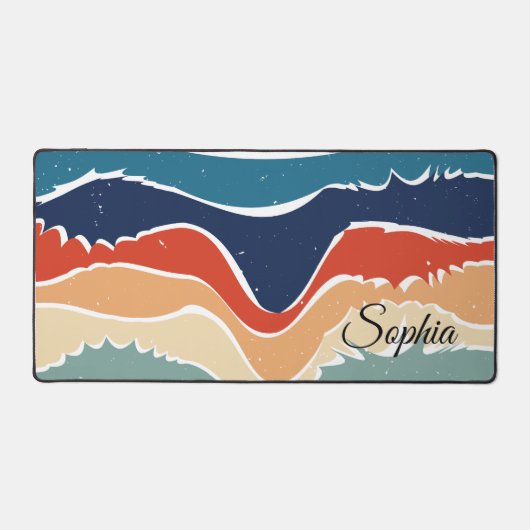 Wiedergabe von Retro-Regenbogenstreifen für benutz Schreibtischunterlage (Vorderseite)