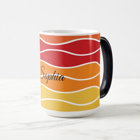 Wiedergabe von Retro-Regenbogenstreifen für benutz Verwandlungstasse (VorderseiteRechts)