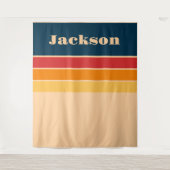 Wiedergabe von Retro-Regenbogenstreifen für benutz Wandteppich (Vorderseite)