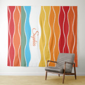 Wiedergabe von Retro-Regenbogenstreifen für benutz Wandteppich (Beispiel (Horizontal))