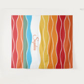 Wiedergabe von Retro-Regenbogenstreifen für benutz Wandteppich (Vorderseite (Horizontal))