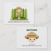 Wiedergabedatum für Little Explorer Telefonnummerkarte (Vorne/Hinten)