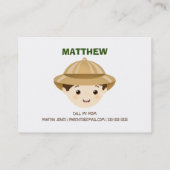 Wiedergabedatum für Little Explorer Telefonnummerkarte (Rückseite)