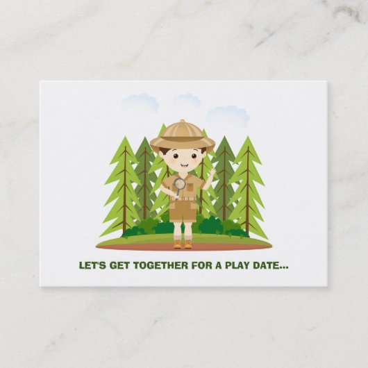 Wiedergabedatum für Little Explorer Telefonnummerkarte (Vorderseite)