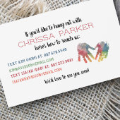 Wiedergabedatum Rainbow-Handdrucke, die die Karte