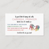 Wiedergabedatum Rainbow-Handdrucke, die die Karte  (Rückseite)