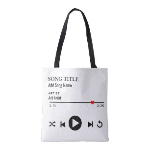 Wiedergabeliste Lieblingslied Einkaufen Buch Trage Tasche