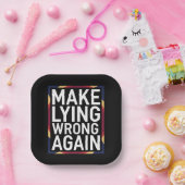 Wiedergeben von Lügen, die sich gegen Trump richte Pappteller (Party)