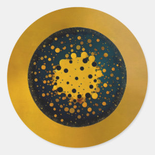 Wiedergeburt – Abstrakter Kreis der Entstehung Runder Aufkleber