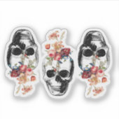 Wiedergeburt - Blühen der Schädel Aufkleber (Vorderseite)