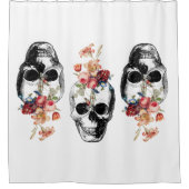 Wiedergeburt - Blühen der Schädel Duschvorhang (Vorderseite)