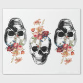 Wiedergeburt - Blühen der Schädel Geschenkpapier (Flach)