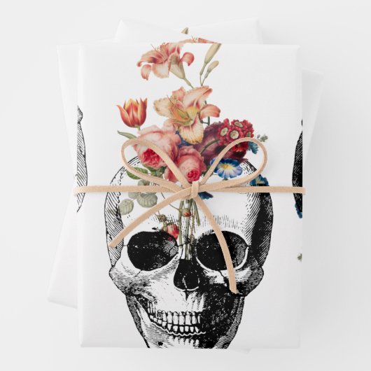 Wiedergeburt - Blühen der Schädel Geschenkpapier Set (Beispiel)