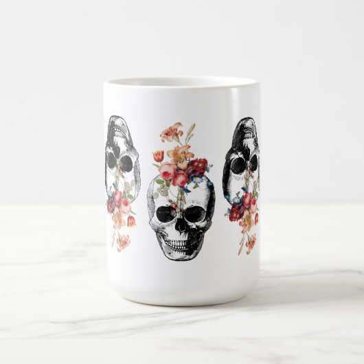 Wiedergeburt - Blühen der Schädel Kaffeetasse (Mittel)