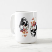 Wiedergeburt - Blühen der Schädel Kaffeetasse (Vorderseite Links)